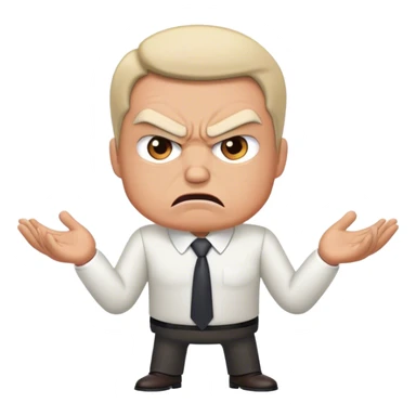 a ceo angry in a meeting sticker
