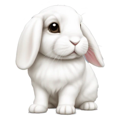 white holland lop bunny  sticker