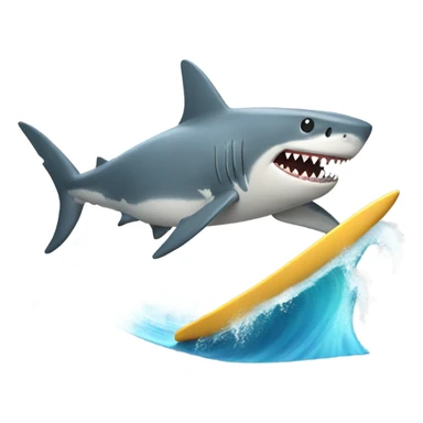 shark with legs surfing sticker