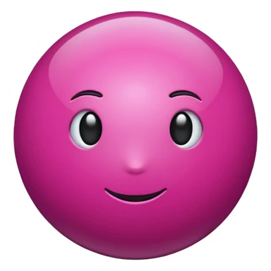 magenta color sphere. Negative : Emoji. sticker