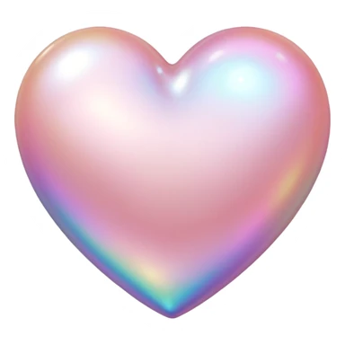 baby pink heart pearl sticker