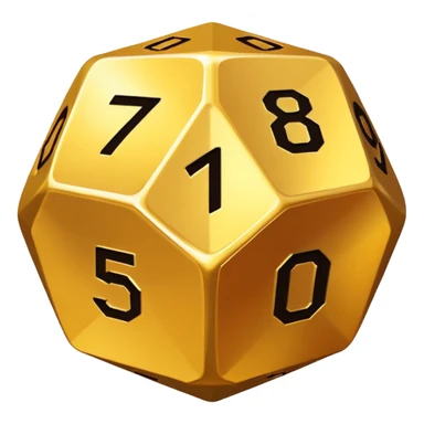 numbered dodecahedron sticker