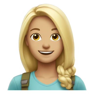 smiling blonde Girl outdoors sticker