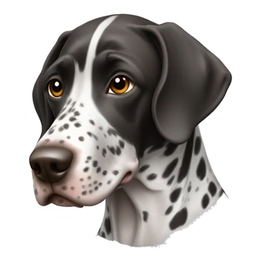 german short haired pointer black and white with expressions sticker
