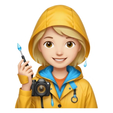 fotographer with rain coat

 sticker