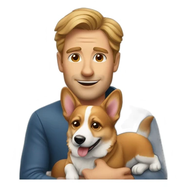 dutch man with corgi sticker