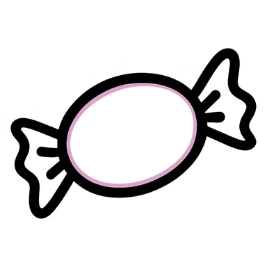 Make the hand drawn pink object icon's lines much thicker, keep the pink color, no fill, transparent background. sticker