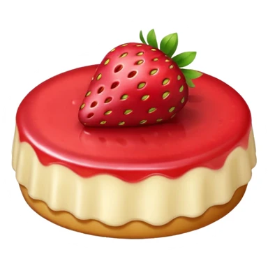 Strawberry flan sticker