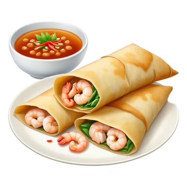 Bánh Xèo Cinematic Realistic Bánh Xèo Dish Emoji, depicted as a crispy, folded crepe filled with shrimp and pork, rendered with dynamic textures and vibrant, appetizing lighting. sticker