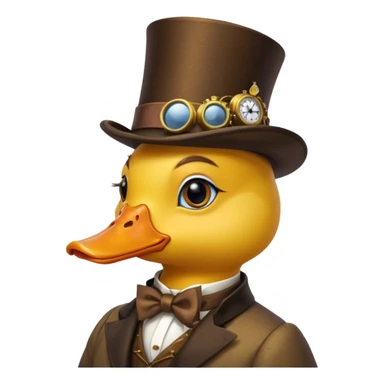 socialite stimpunk  duck sticker