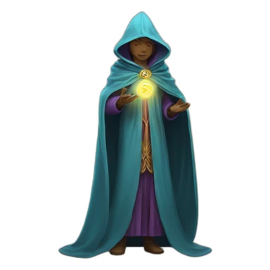 Mystic Oracle with a cloak  sticker