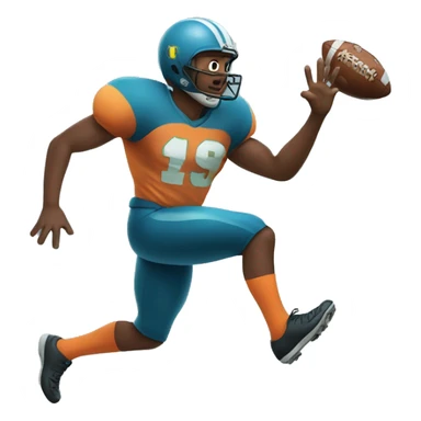 Man catching football with one hand sticker