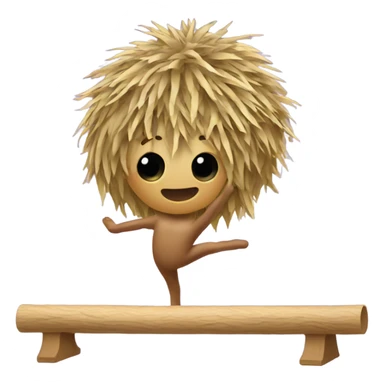 Tumbleweed doing gymnastics on balance beam sticker
