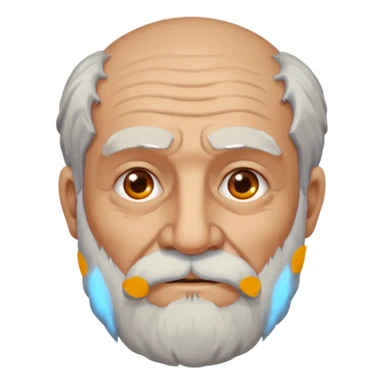 old man ancient greek with grey beard sticker