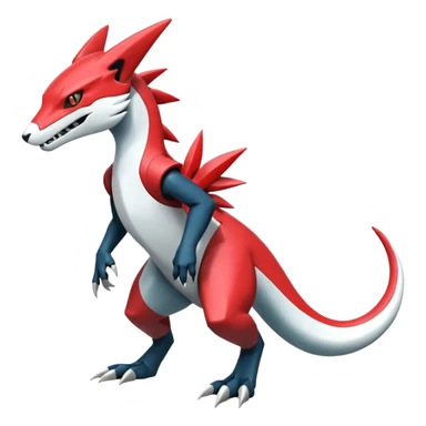 Shiny Cool Futuristic Alloy Smooth Salandit-Zeraora-Lombax-Sergal-Zangoose-Cyclizar-Genesect-Pokémon, full body sticker