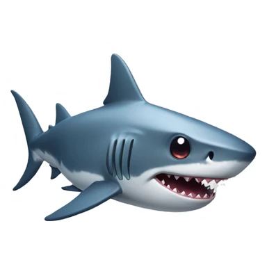 Shark with star eyes sticker