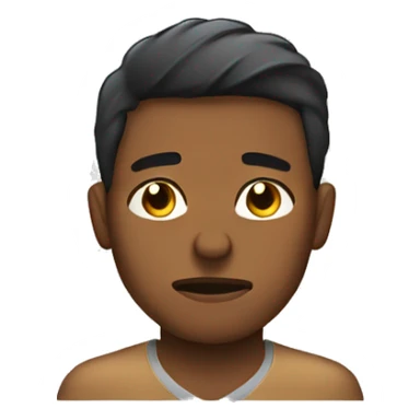 Young brown skin man tired and sweaty sticker