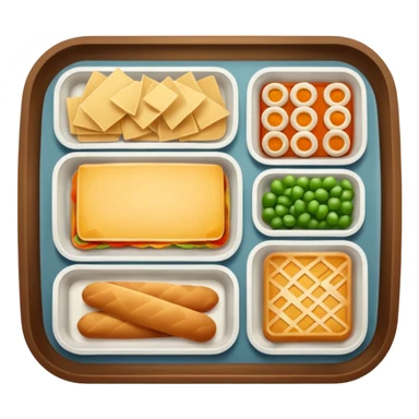 rectangle tray meal sticker