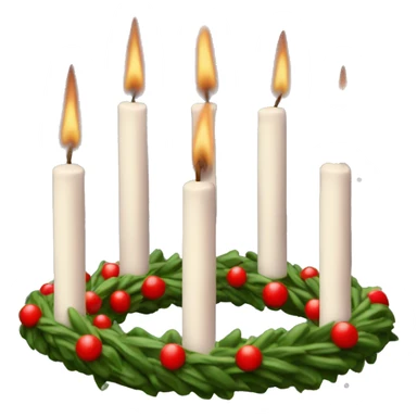 Advent wreath with candles one burning sticker