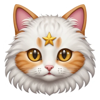 a cat with star on eyes sticker