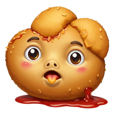 Crying chicken nuggets  sticker