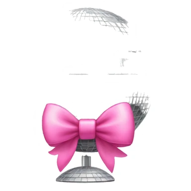 mirrorball with pink bow  sticker