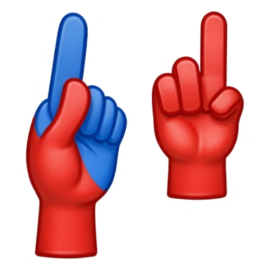 foam finger football blue (#00A3E0) and red (#F9423A) sticker