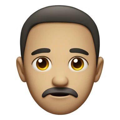 Cute sad eyes man sticker