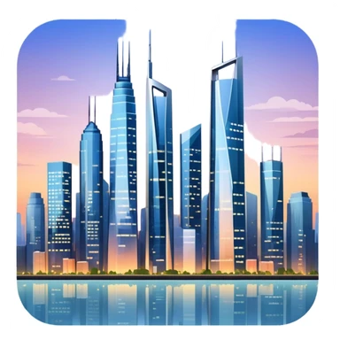 City skyline sticker