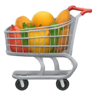 carrito de supermercado naranjo sticker