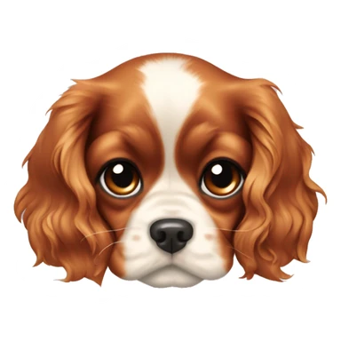 cavalier king charles spaniel puppy with a bow  sticker