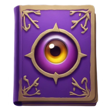 spell book that's purple with eye in the middle sticker