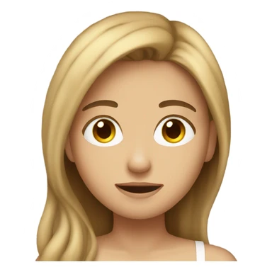 brown haired girl dreaming of blonde boy sticker