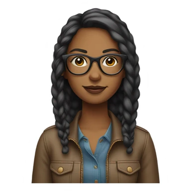 cool girl with glasses sticker