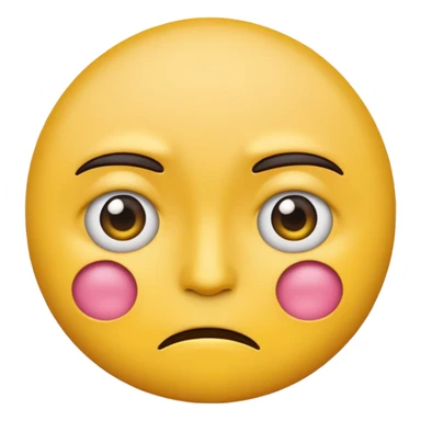 two emojis not happy stuck together no pink cheeks sticker