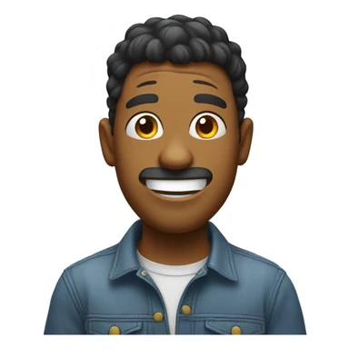 person waving their head showing they’re crazy sticker