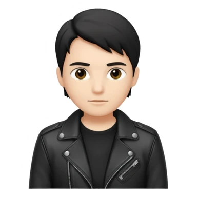 Black leather jacket with black shirt  sticker