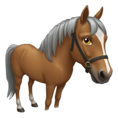 Un cheval qui fait du cheval sticker