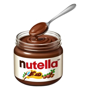 Nutella with a spoon sticker