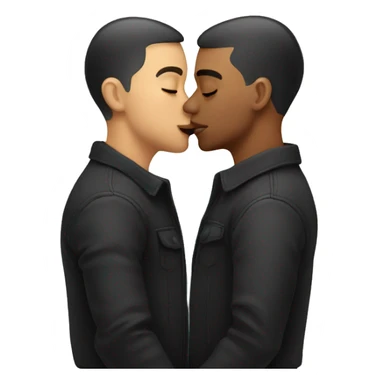 Gay dudes kissing sticker