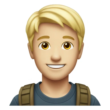 smiling blonde boy outdoors portrait sticker