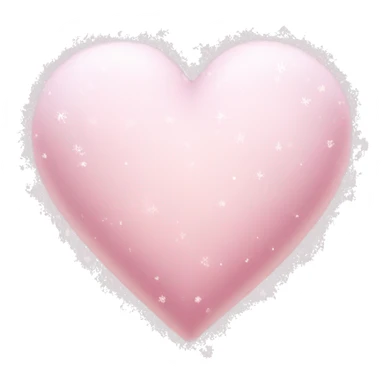 Light pink heart with sparkles snow on top of it sticker