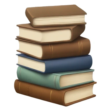 neutral stack of books sticker