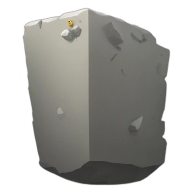 a little stone that falling on the top of a bulding sticker