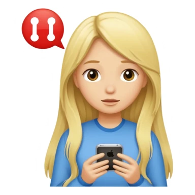 blonde cartoon girl long hair saying take a time out sticker