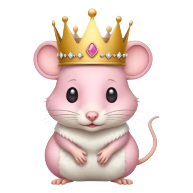 mouse wearing crown sticker