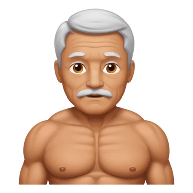 Grandpa that has muscles and is pregnant sticker
