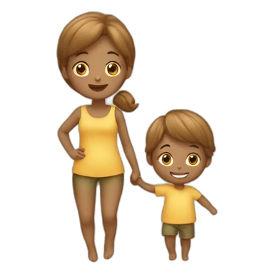 DEUX FILS SUR UNE MAMAN sticker
