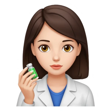 brunette girl taking pills  sticker