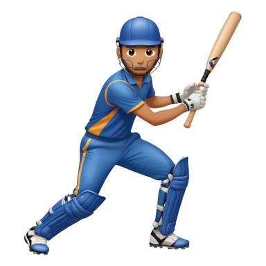 A man hitting a cricket ball with bat sticker